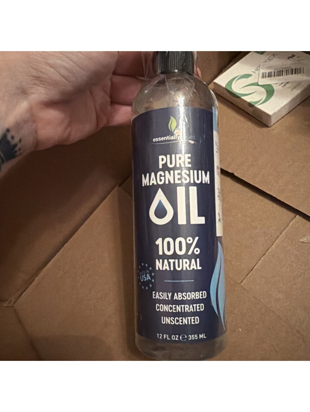 Pure Magnesium Oil Spray 12oz Topical Magnesium Spray for Sleep & Feet